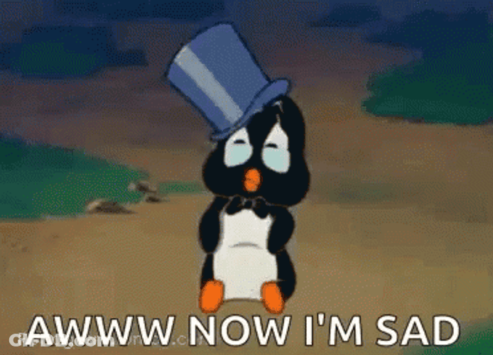 Playboy Penguin Sad Meme GIF