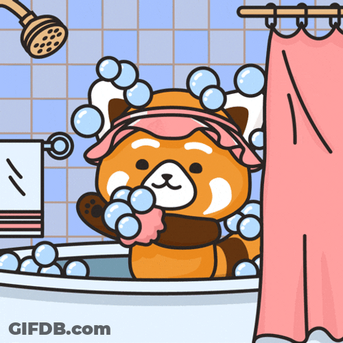 PlayDapp Mikey Showering GIF
