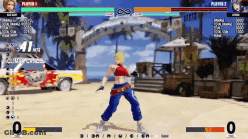 Player 1 And Player 2 Fighting GIF