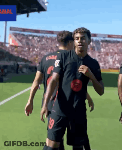 Player 19 Hugging Another Player GIF