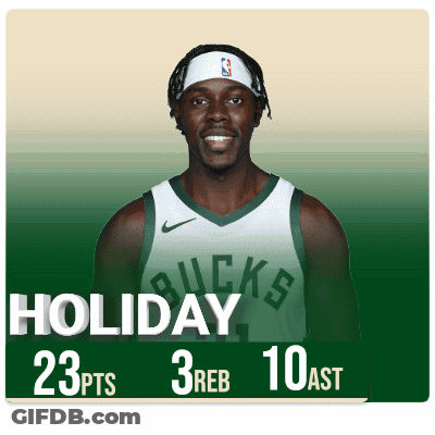 Player Holiday 23 Pts 3 Reb 10 Ast GIF