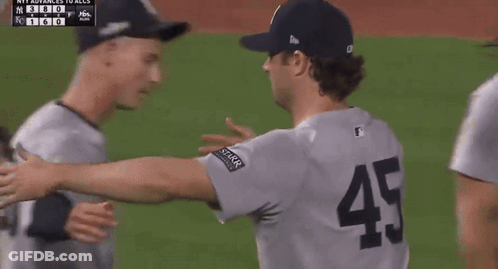 Player Number 45 Hugging Another Player GIF