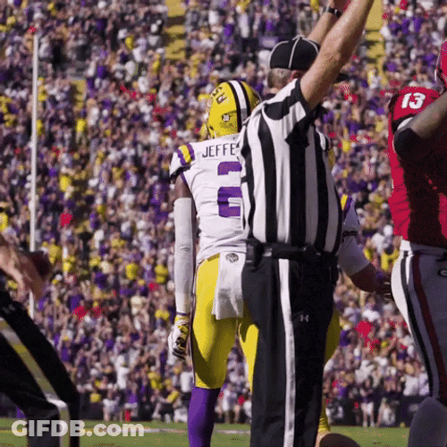 Player Of Ed Orgeron Running Together GIF