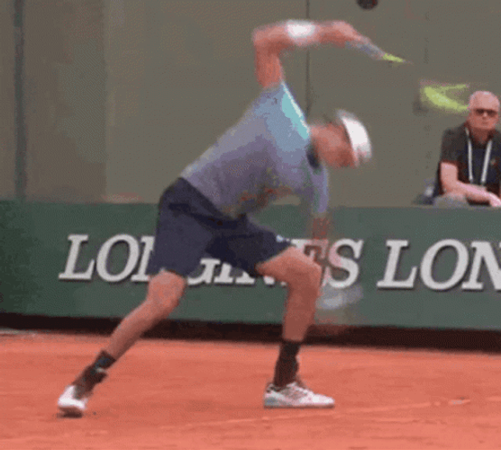 Player Smash His Racket GIF