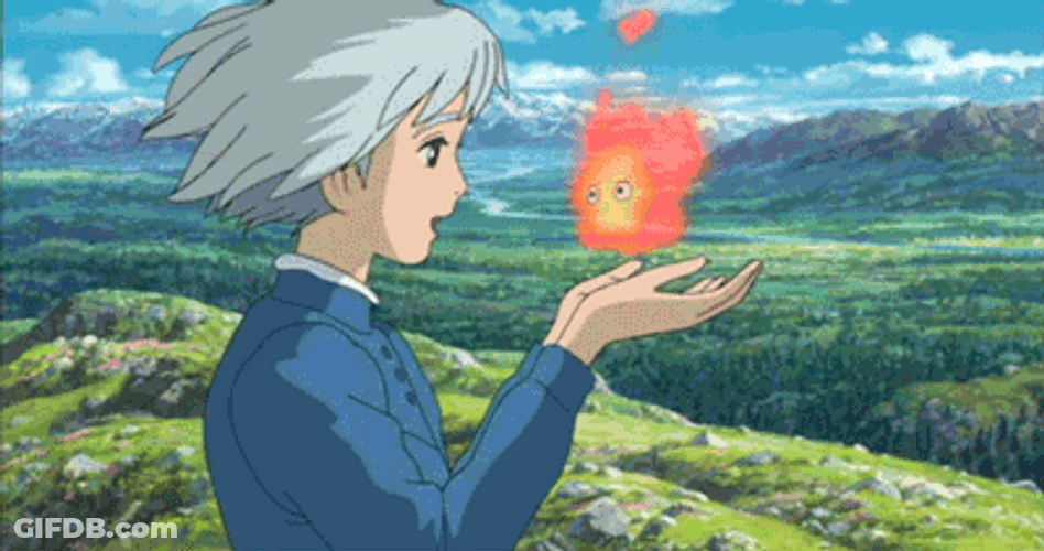 Playful Day With Calcifer GIF