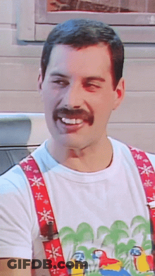 Playful Freddie Mercury Winks GIF
