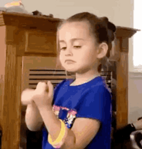 Playful Girl Hand Trick Flipping Off GIF