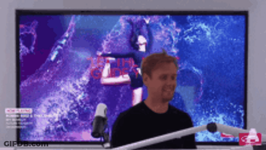 Playful Guy Ban Hammer Hitting GIF