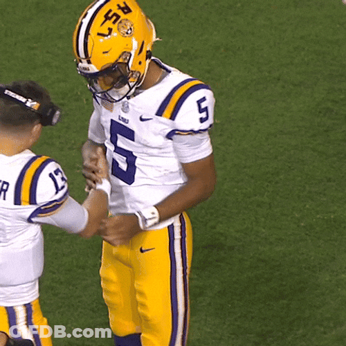 Playful Jayden Daniels Heisman Pose GIF