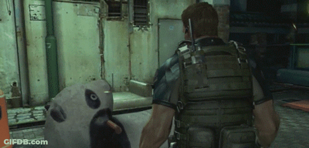 Playground Chris Redfield Resident Evil GIF
