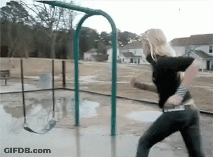 Playground Epic Fail Swing GIF