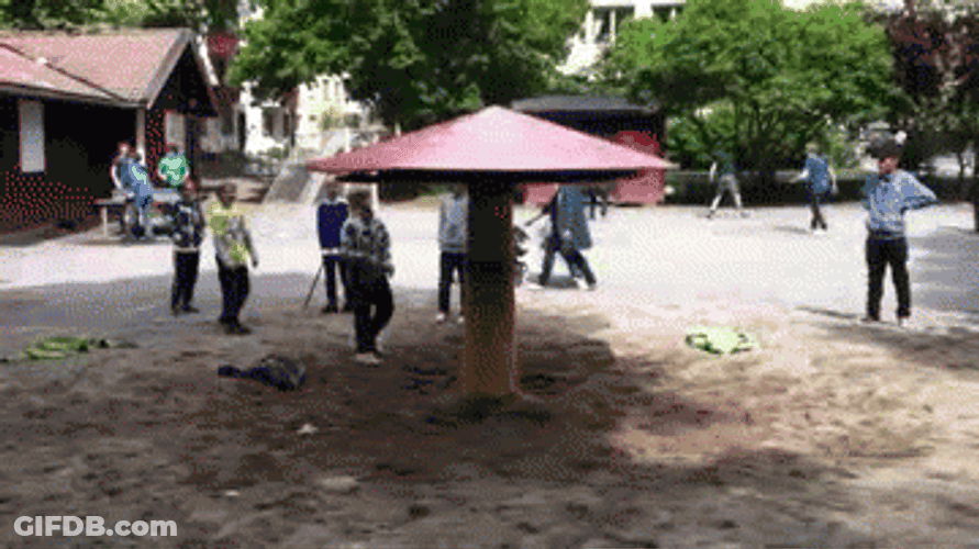 Playground Funny Flying Kids GIF