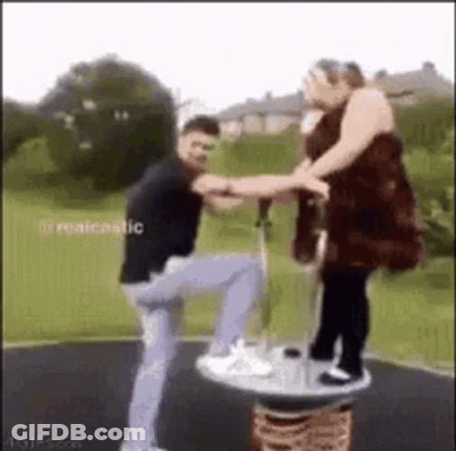 Playground Funny Sling Shot Flying GIF