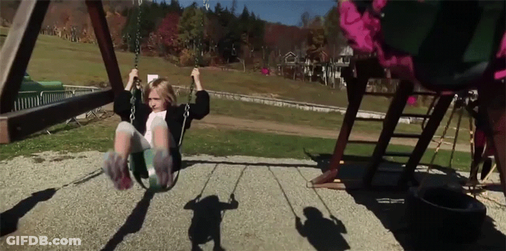 Playground Happy Kids Swing GIF