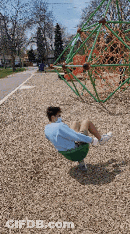 Playground Nerd Mask Spinning Top GIF