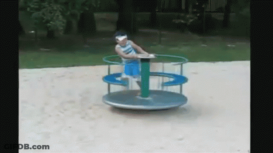 Playground Spin Merry Go Round Ride GIF