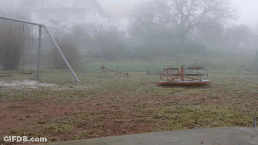 Playground Spooky Roundabout Spinning GIF