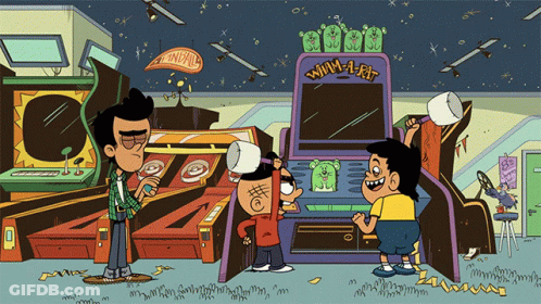 Playing Arcade Carl GIF