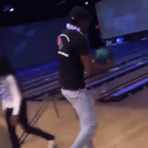 Playing Bowling Drunk Stumbling GIF