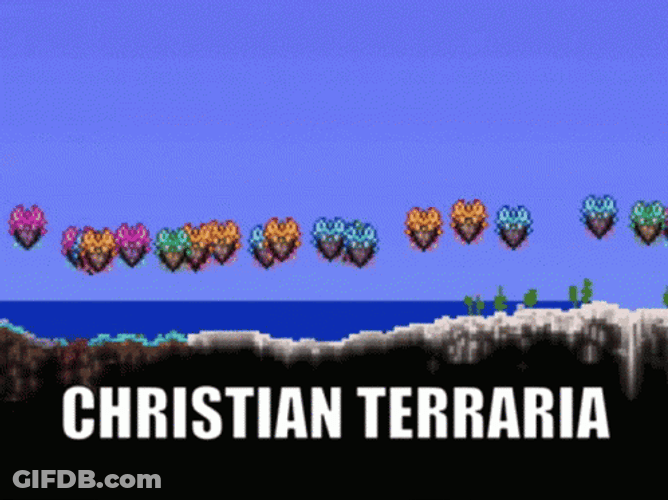 Playing Christian Terraria GIF