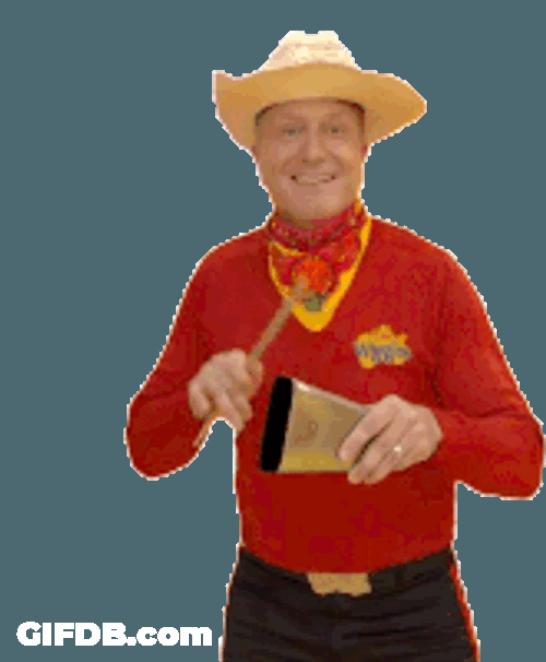Playing Cowbell Simon Pryce Sticker GIF