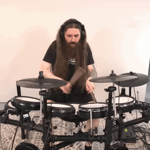 Playing Electric Drum Samus Paulicelli GIF