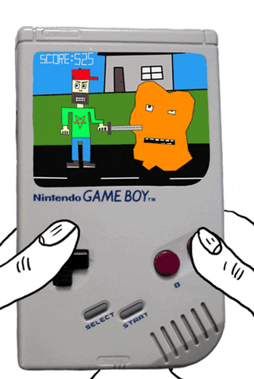 Playing Game Boy GIF