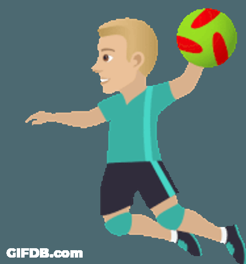 Playing Handball Joypixels Sticker GIF