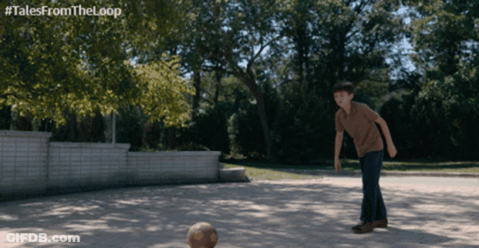 Playing Kickball All Alone GIF