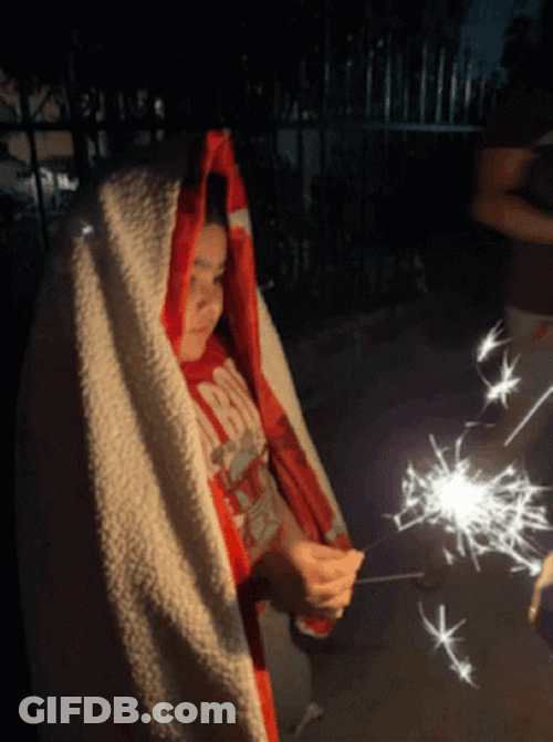 Playing Outside Fireworks Meme GIF