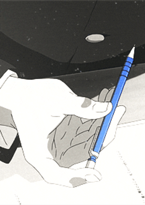 Playing Pencil Aesthetic PFP GIF