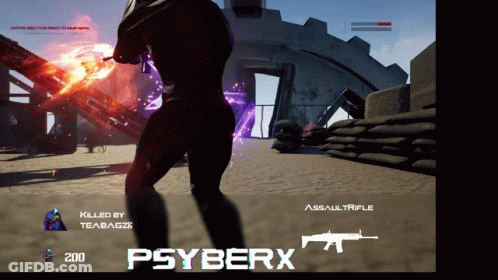 Playing Psyberx Video Game GIF