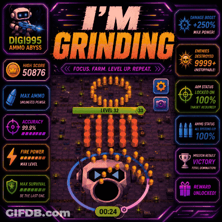 Playing Video Game I'm Grinding GIF