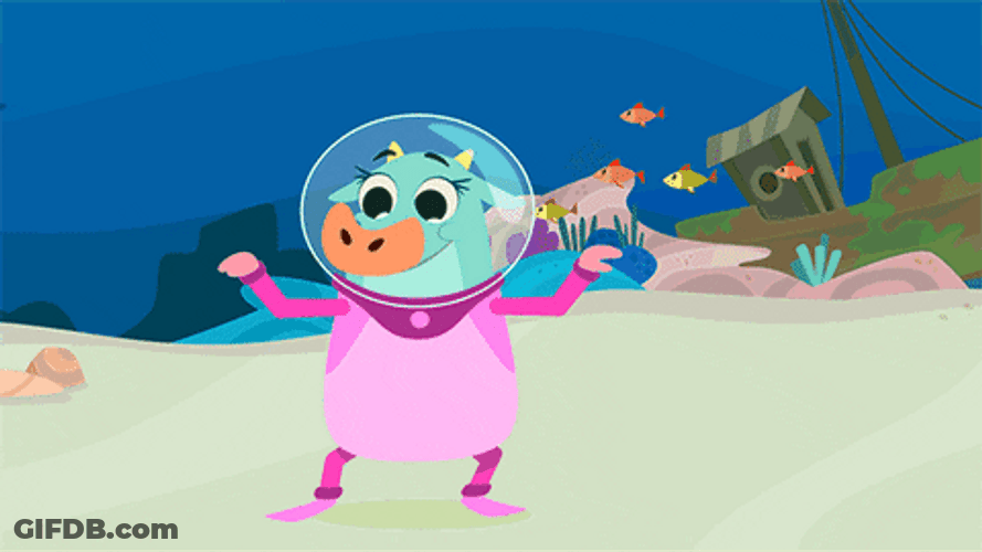 Playkids Character Dancing Underwater GIF