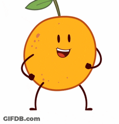 Playkids Orange Fruit Dancing GIF