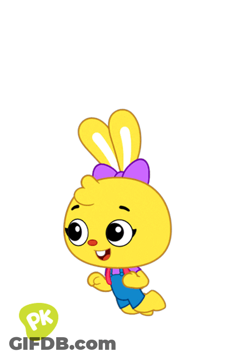 Playkids Shock Mimi With Flying Carrots GIF