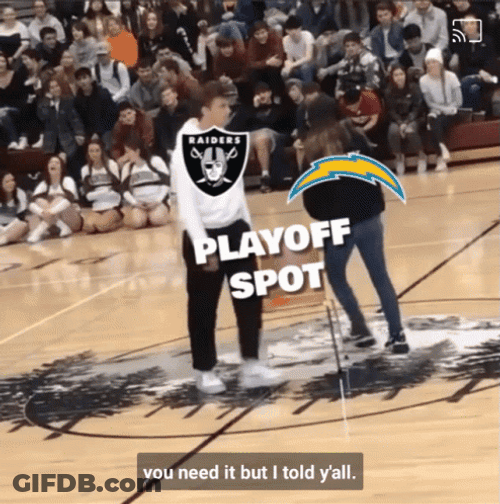 Playoff Spot LA Raiders Chair Game Meme GIF