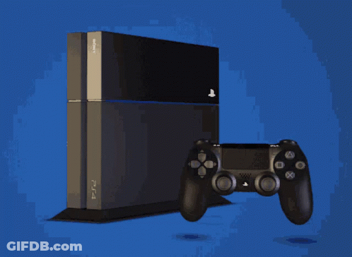 PlayStation Controller Next To Console GIF
