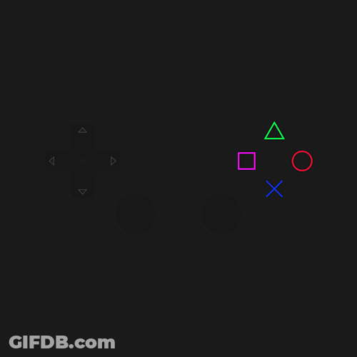 PlayStation Glowing Joystick Controller GIF