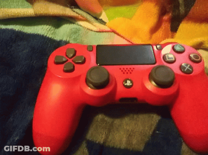 Playstation Red Joystick Console Controller GIF