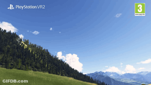 PlayStation VR2 Ad Mountain Landscape GIF