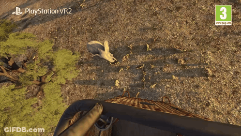 PlayStation VR2 Game Played On Ground GIF