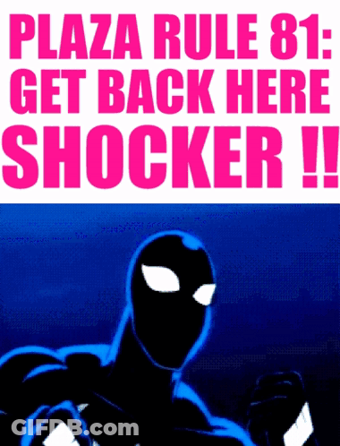 Plaza Rule 81 Get Back Here Shocker GIF
