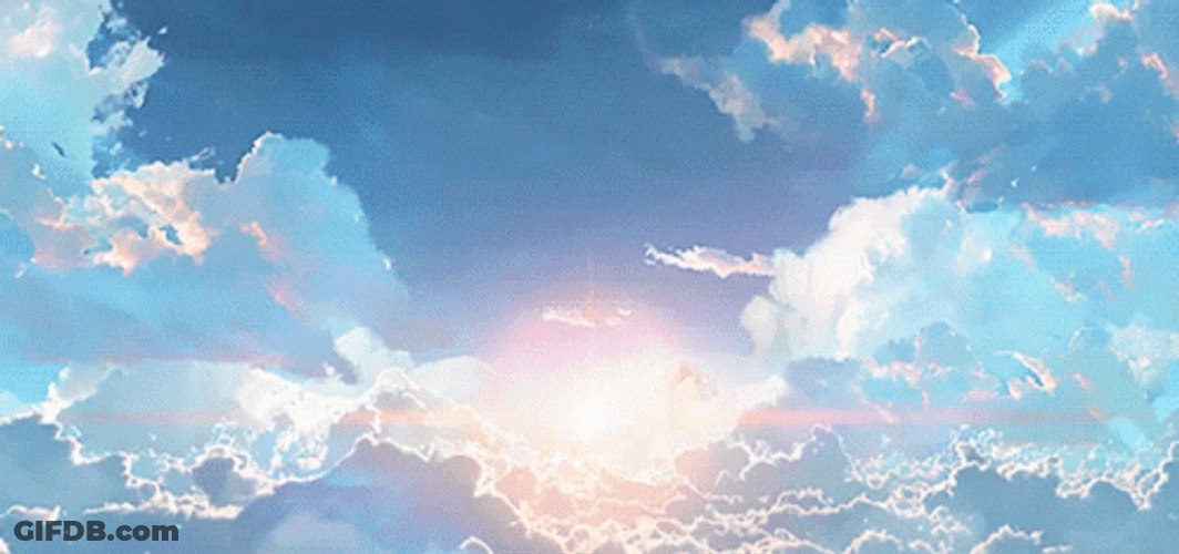 Pleasant Blue Anime Sky GIF