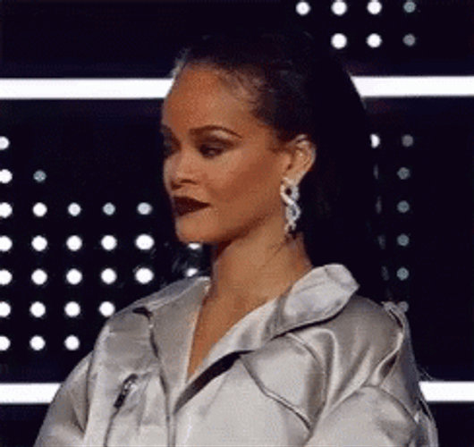 Pleasantly Impressed Superstar Rihanna GIF