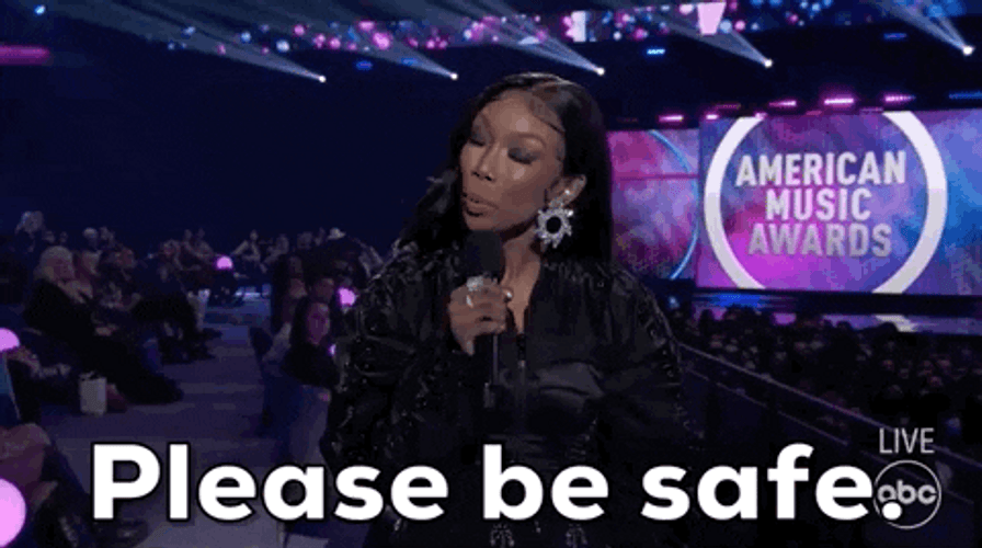 Please Be Safe AMA Awards GIF