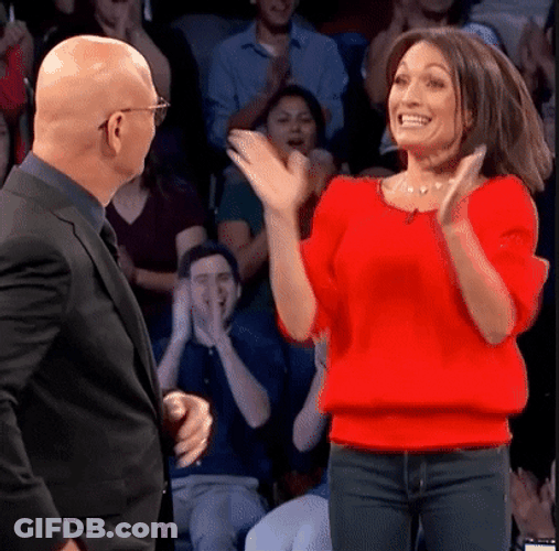Please Clap Excited Howie Mendel GIF