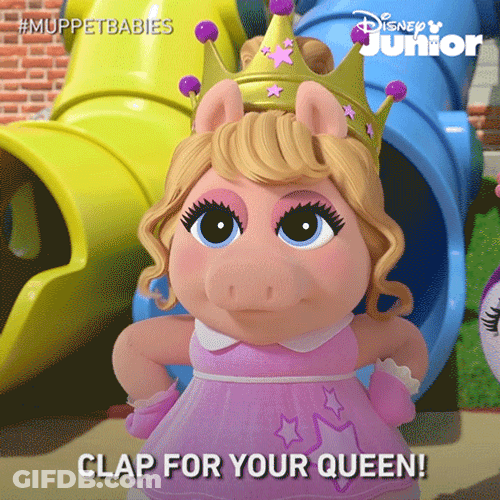 Please Clap For Your Queen Miss Piggy GIF