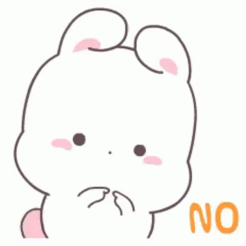 Please Dont Go Cute Animated Bunny No GIF