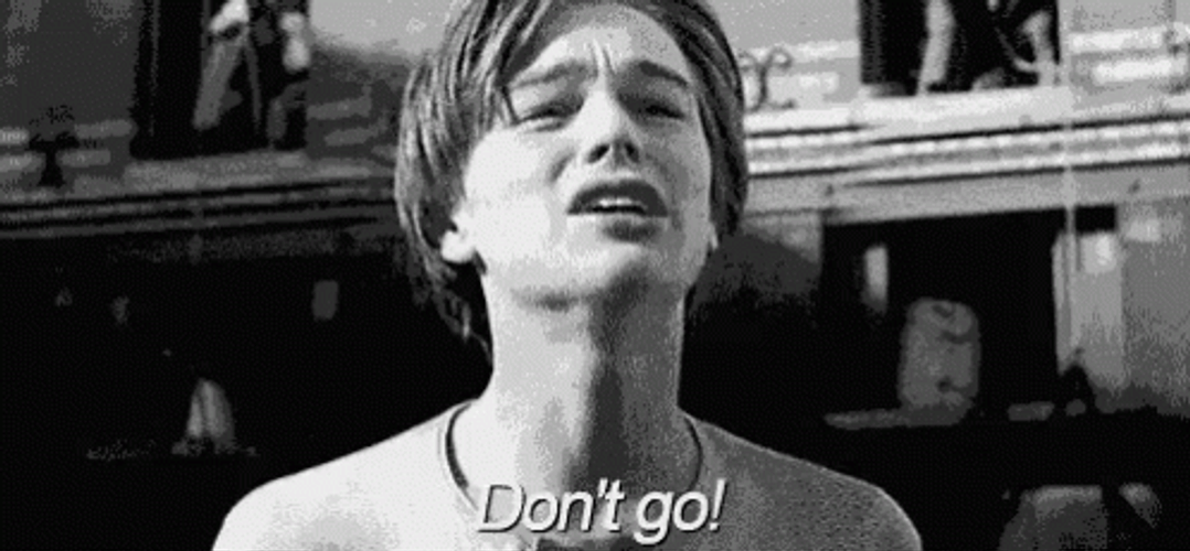 Please Dont Go Leonardo Dicaprio Shouting GIF